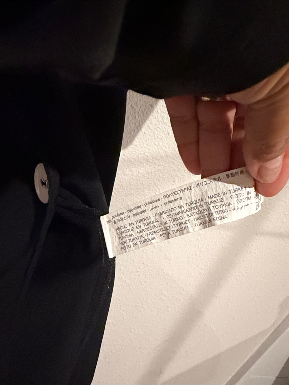 Zara Black Shirt Dress with White Contrast Stitching - Picture 4 of 8